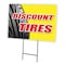 Signmission Discount Tires Yard Sign & Stake outdoor plastic coroplast window, C-1216-DS-Discount Tires C-1216-DS-Discount Tires - alternate 1